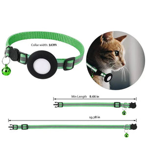 Reflective Cat and Dog Collars with Air Tag holder, Tracker