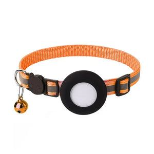 Reflective Cat and Dog Collars with Air Tag holder, Tracker