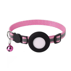 Reflective Cat and Dog Collars with Air Tag holder, Tracker