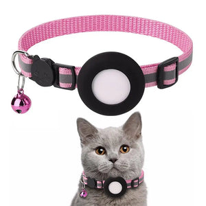 Reflective Cat and Dog Collars with Air Tag holder, Tracker
