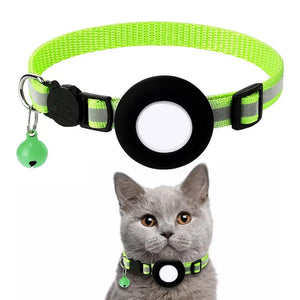 Reflective Cat and Dog Collars with Air Tag holder, Tracker