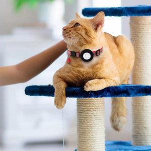 Reflective Cat and Dog Collars with Air Tag holder, Tracker