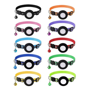 Reflective Cat and Dog Collars with Air Tag holder, Tracker