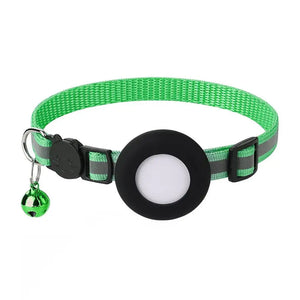 Reflective Cat and Dog Collars with Air Tag holder, Tracker