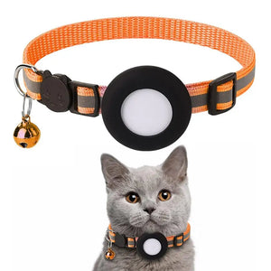Reflective Cat and Dog Collars with Air Tag holder, Tracker