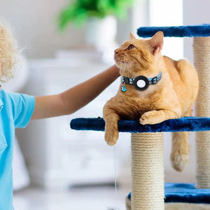 Reflective Cat and Dog Collars with Air Tag holder, Tracker