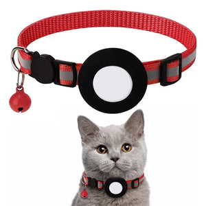 Reflective Cat and Dog Collars with Air Tag holder, Tracker